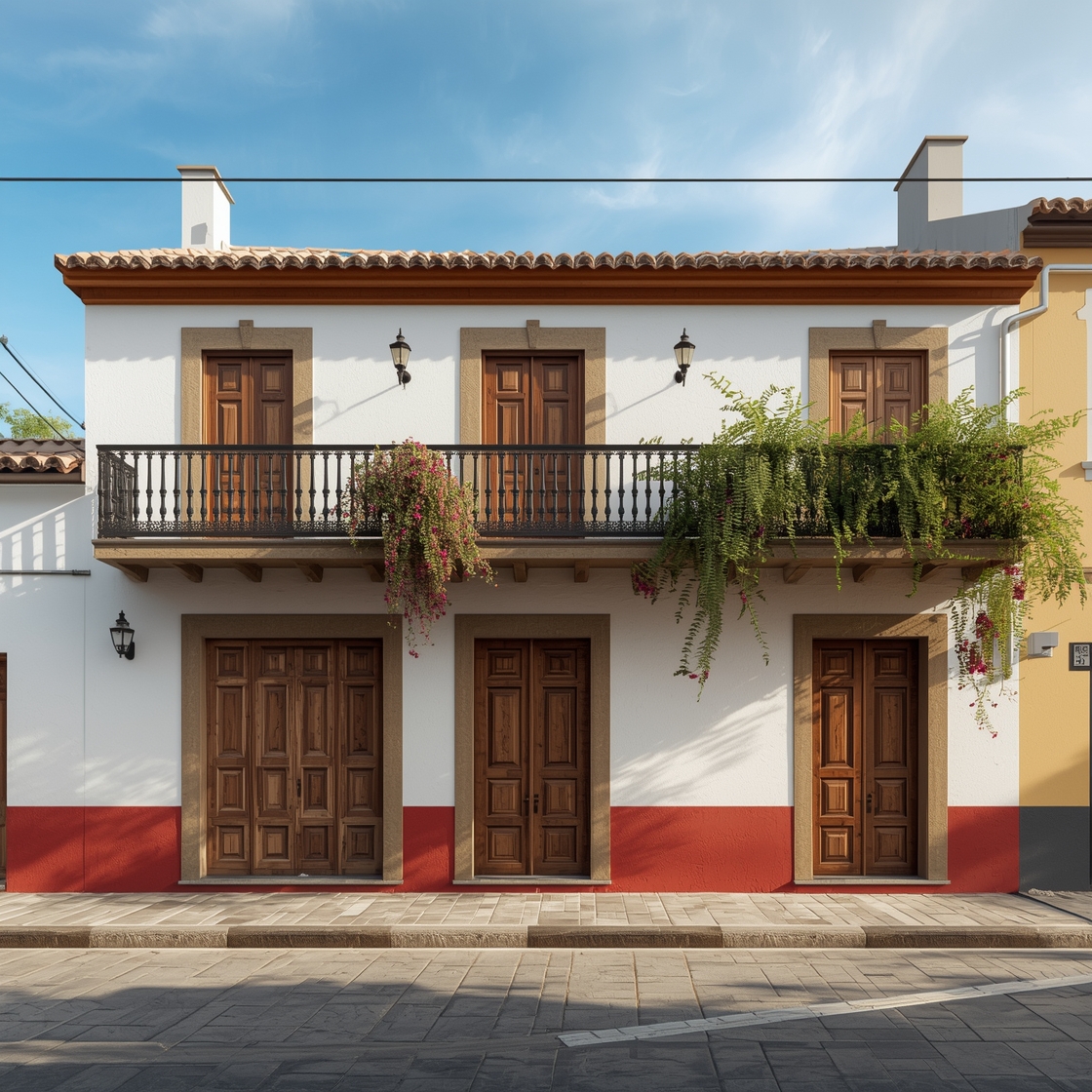 casa blanca acogedora