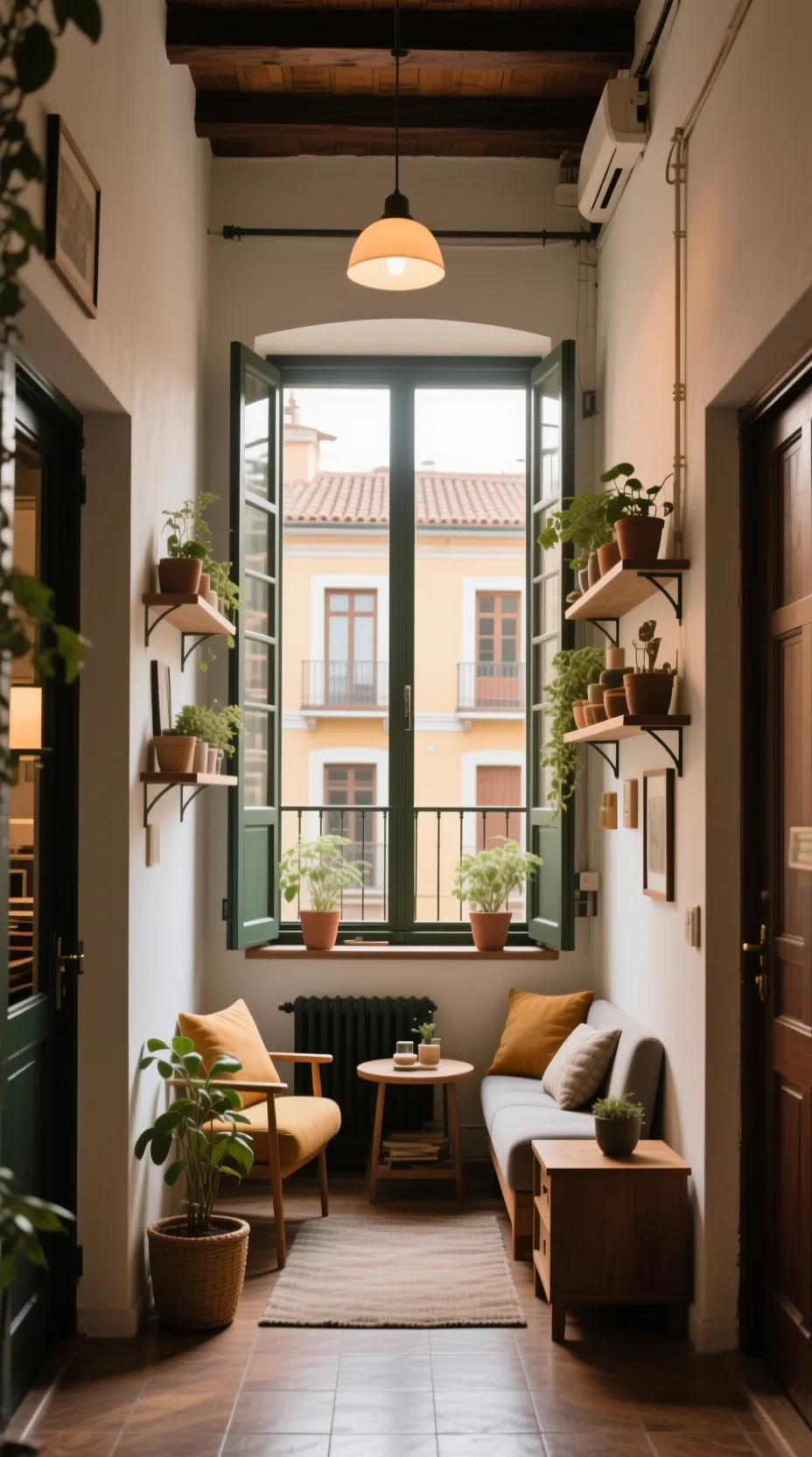 balcón pequeño acogedor