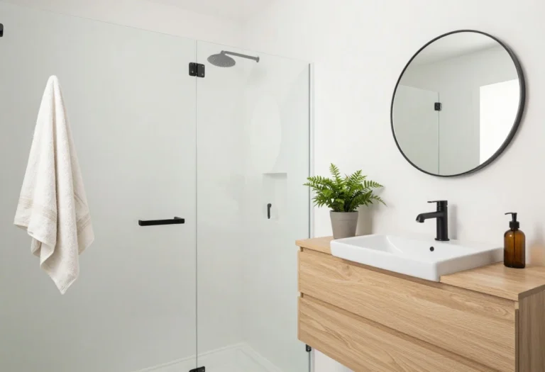Featured image for: 13 Minimalist Small Bathroom Ideas That Feel Calm