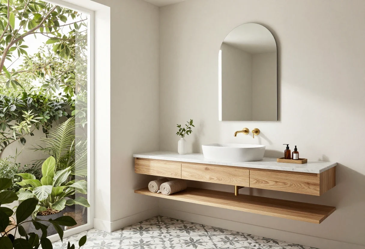 Featured image for: 14 Small Bathroom Vanity Ideas for Tiny Spaces