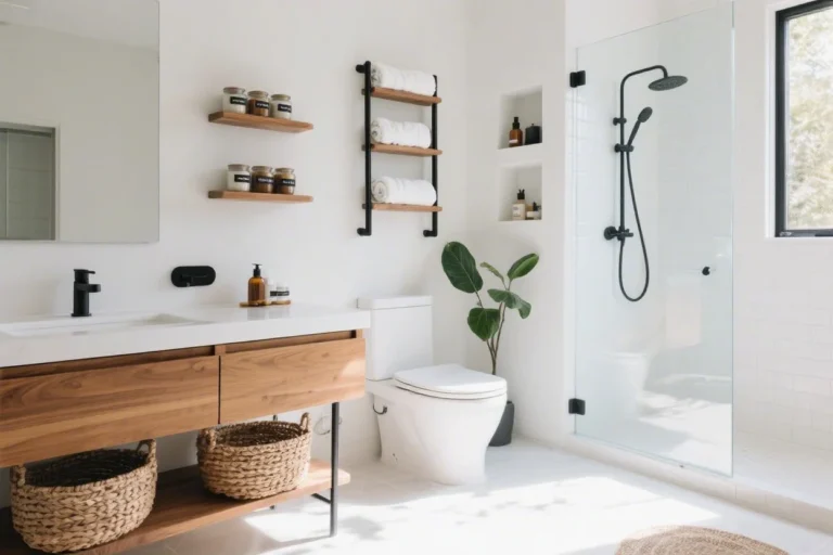 Featured image for: 9 Small Bathroom Organization Ideas That Reduce Clutter