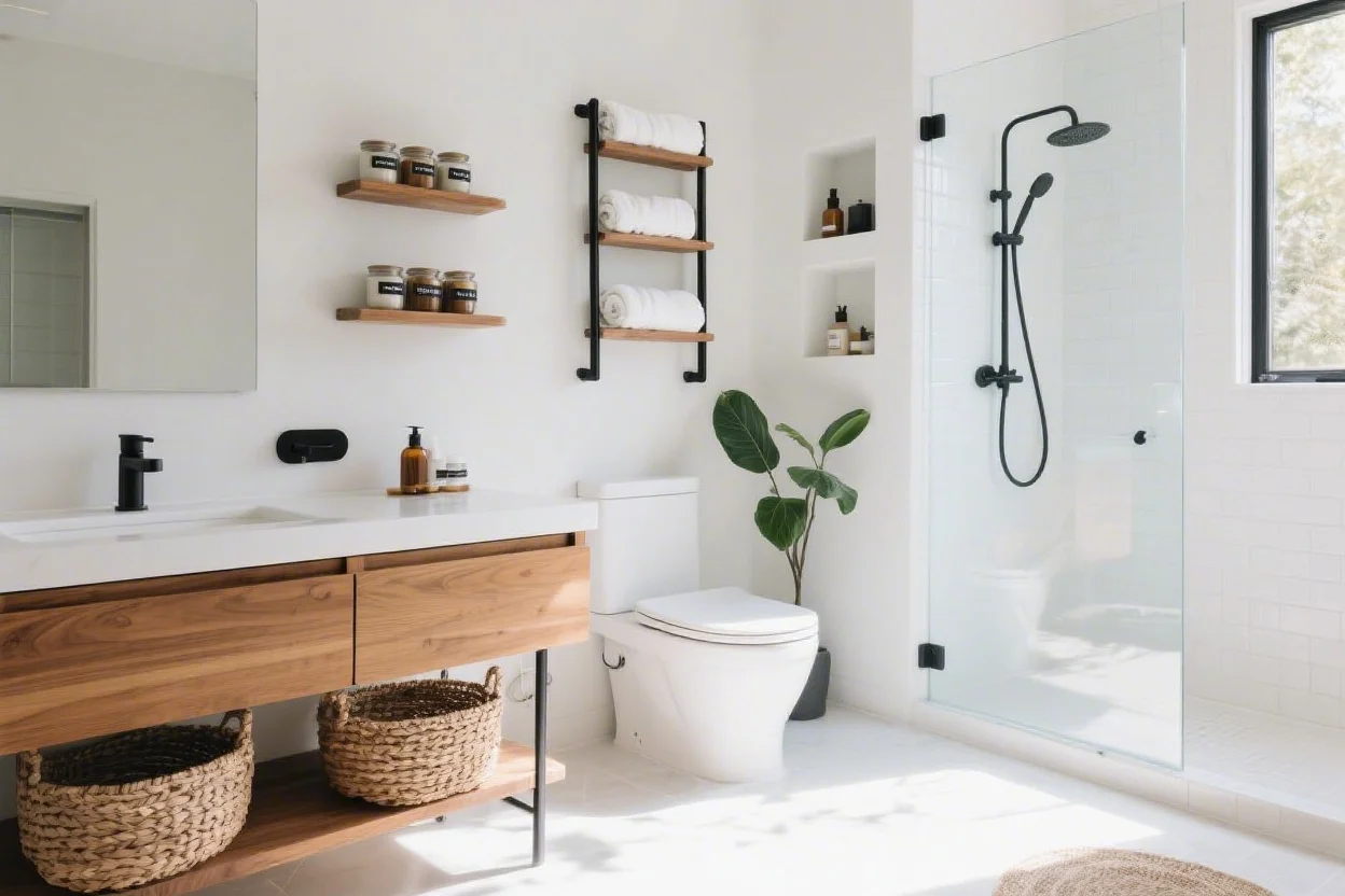 Featured image for: 9 Small Bathroom Organization Ideas That Reduce Clutter